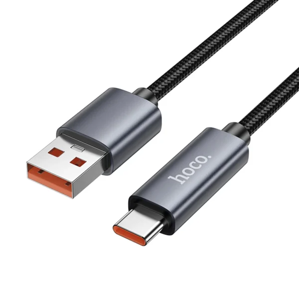 HOCO CABLE X112 FAVOR 5A USB A TIPO C CON PANTALLA NEGRO