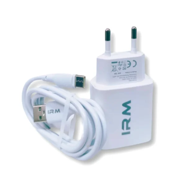IRM Cargador Dual 24A IR22 Con Cable USB A a TIPO C BLANCO SEC